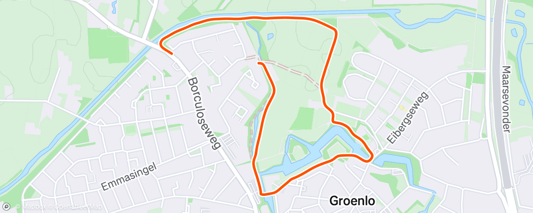 Map of the activity, Middagwandeling