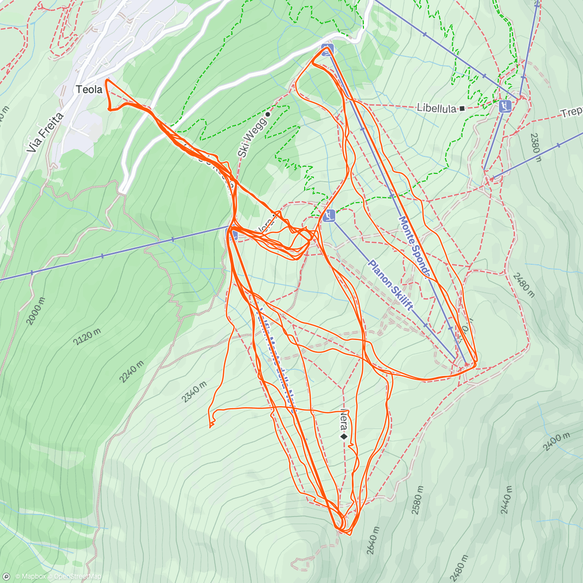 Map of the activity, Skialper Skitouring Ski Test