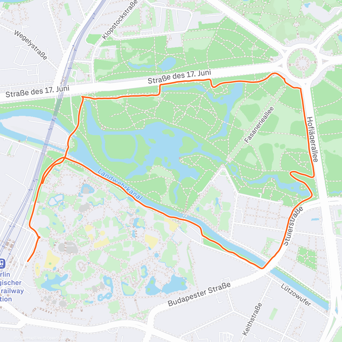 Map of the activity, Lunch Run