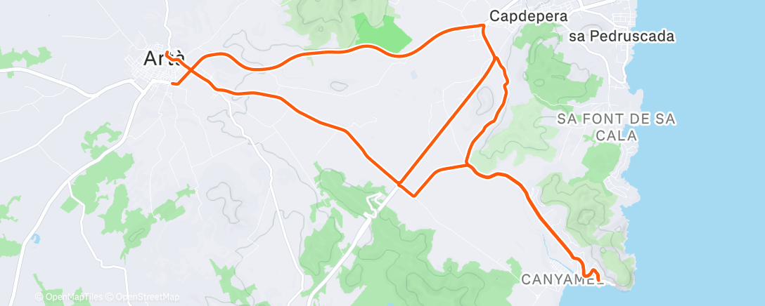 Карта физической активности (Morning Ride)