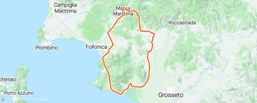 Map of the activity, Giro di Castiglione con rientro da Macchiascandona