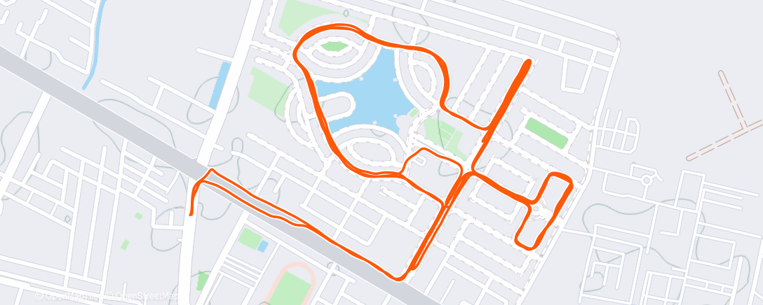 Map of the activity, Evening Run