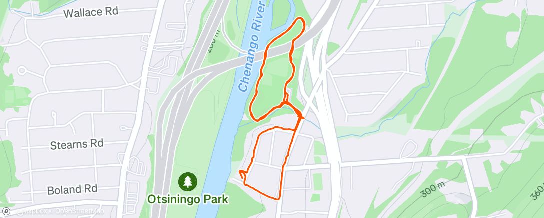 Map of the activity, Evening Walk