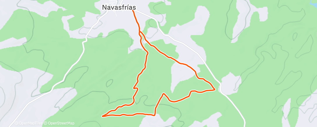 Map of the activity, Lunch Trail Run