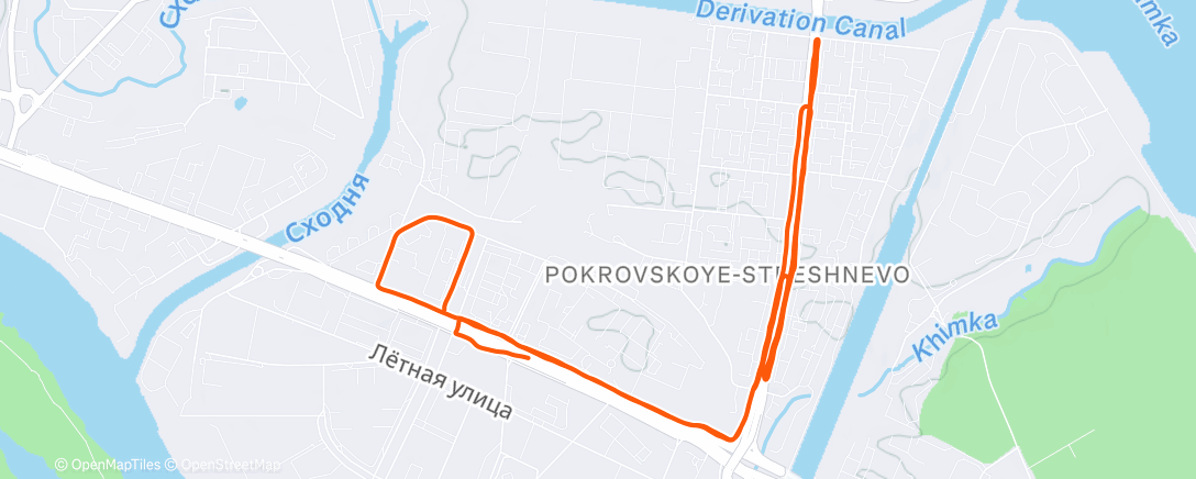 Map of the activity, Кросс 25 км (5 x 1 км/4 км)