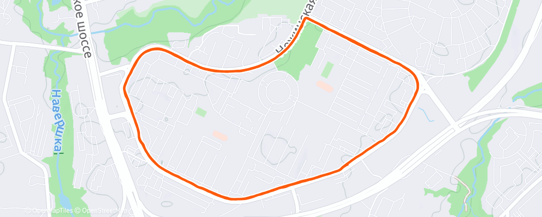 Map of the activity, Дневной забег