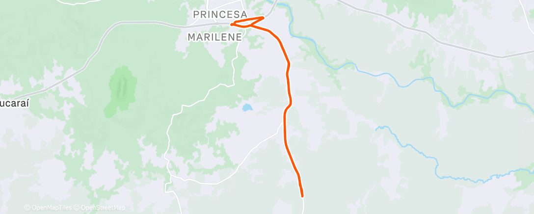 Map of the activity, Pedalada matinal