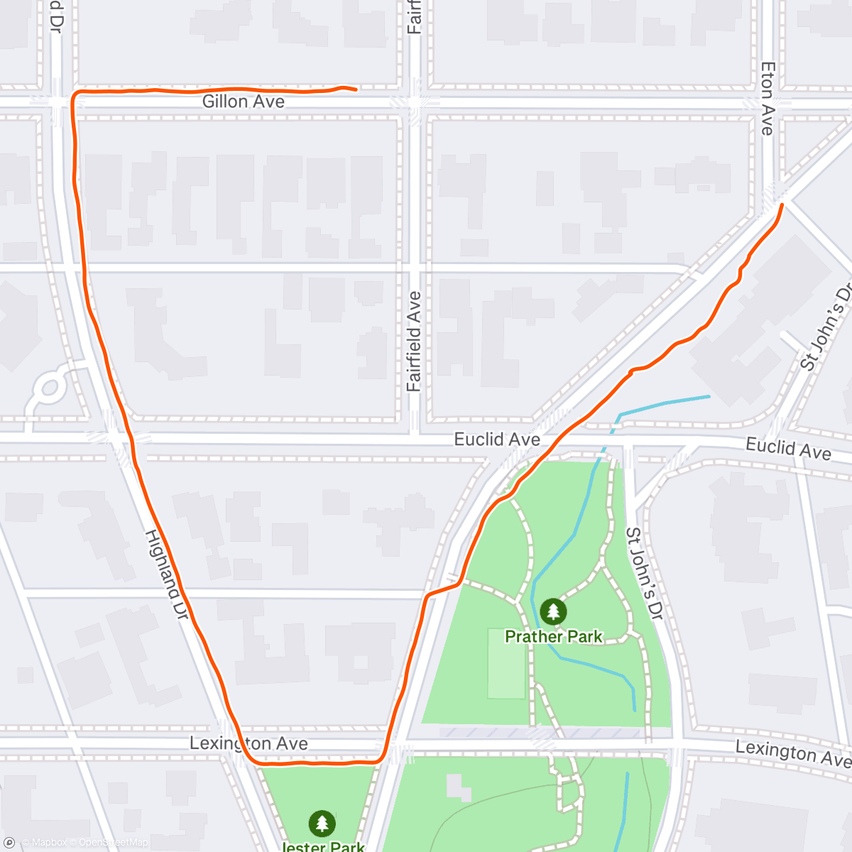 Map of the activity, Afternoon Walk