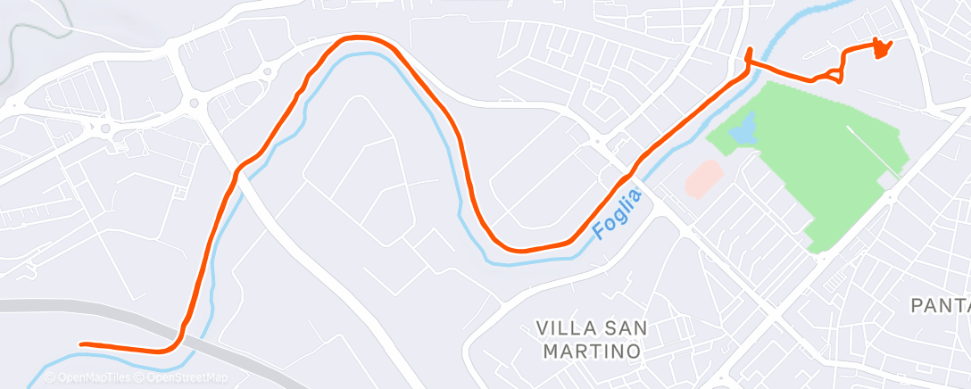 Map of the activity, Lunch Run