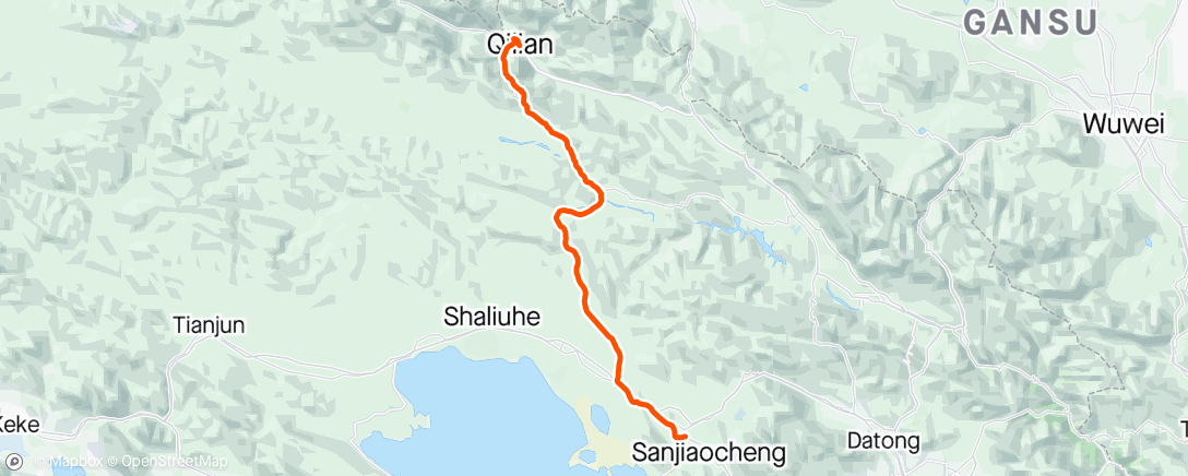 Map of the activity, Etapa 6 - Tour de Qinghai Lake