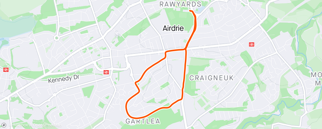 Map of the activity, Jogscotland Airdrie Int 1 🤩