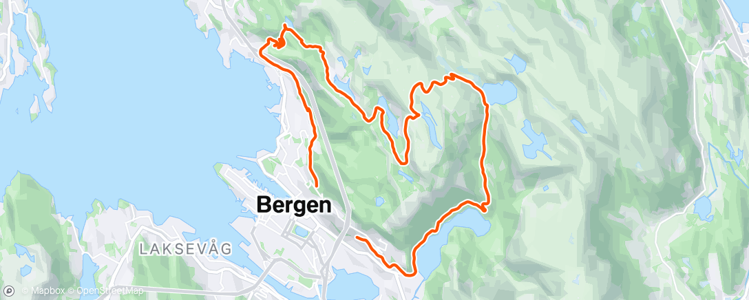 Map of the activity, Evening Ride