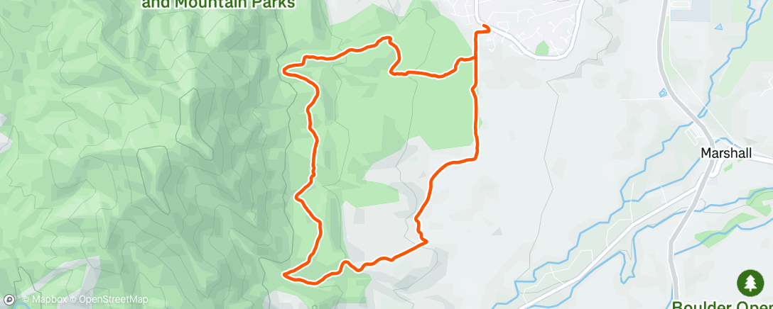 Map of the activity, Morning Run