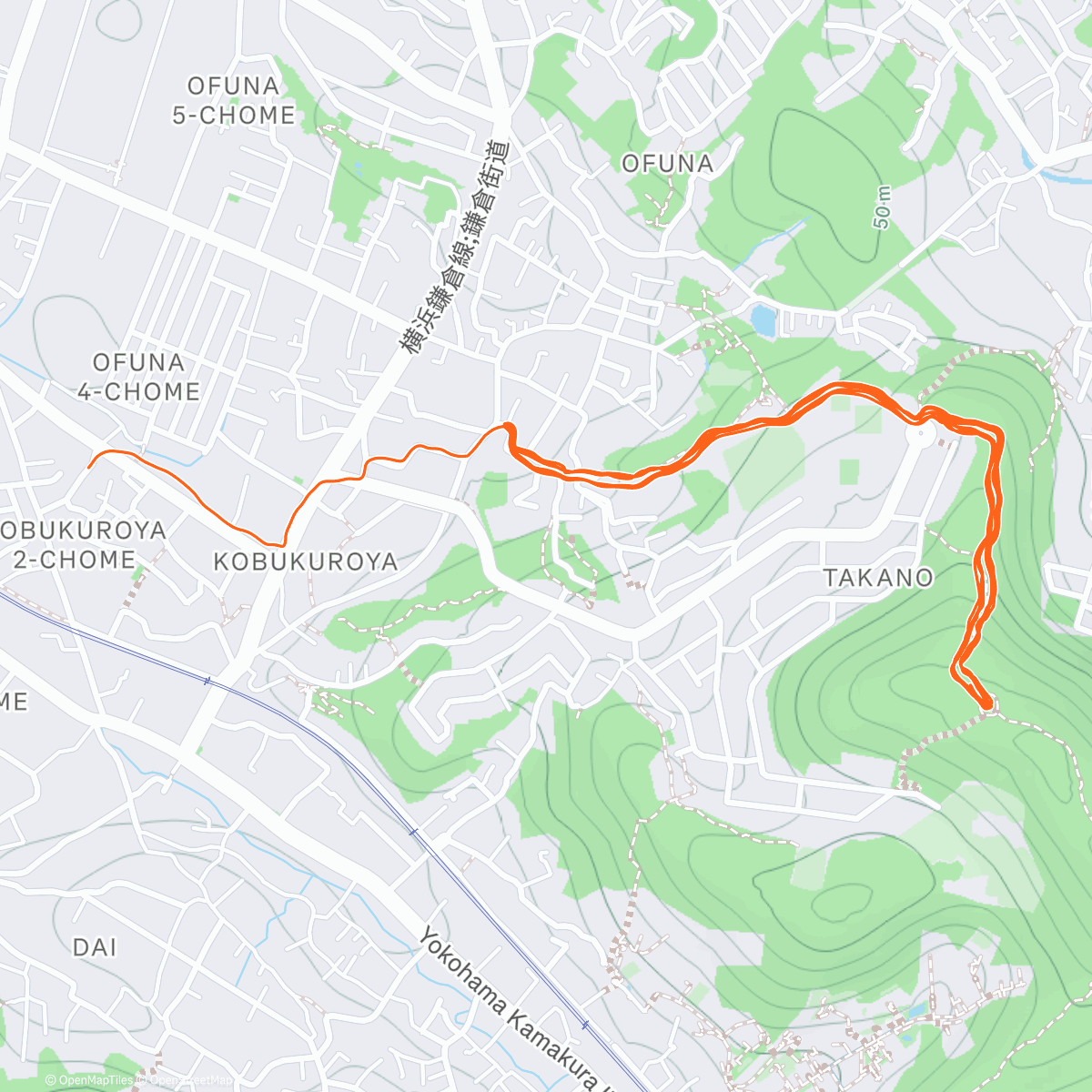 Map of the activity, 近所の坂40#18-7(day3)/六国見山4.5本