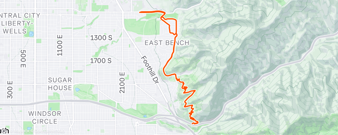 Map of the activity, Morning Mountain Bike Ride