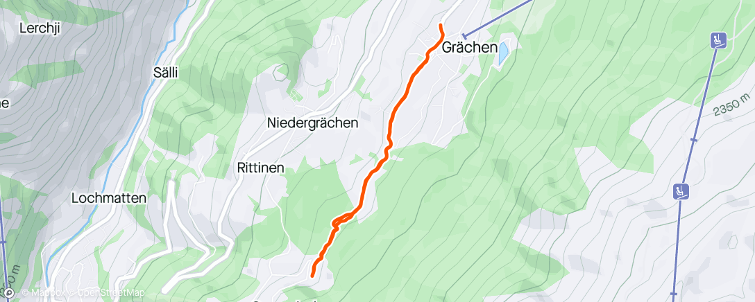 Mapa de la actividad, Evening Trail Run