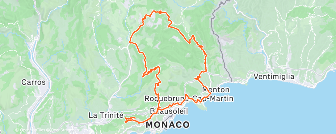 Mappa dell'attività Cycling