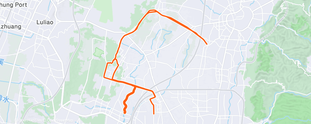 Map of the activity, 麗晨臺中國際馬拉松