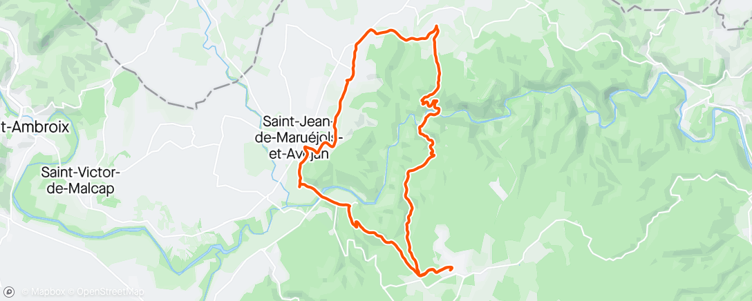 Mapa de la actividad, Méjannes-le-Clap marche à la journée