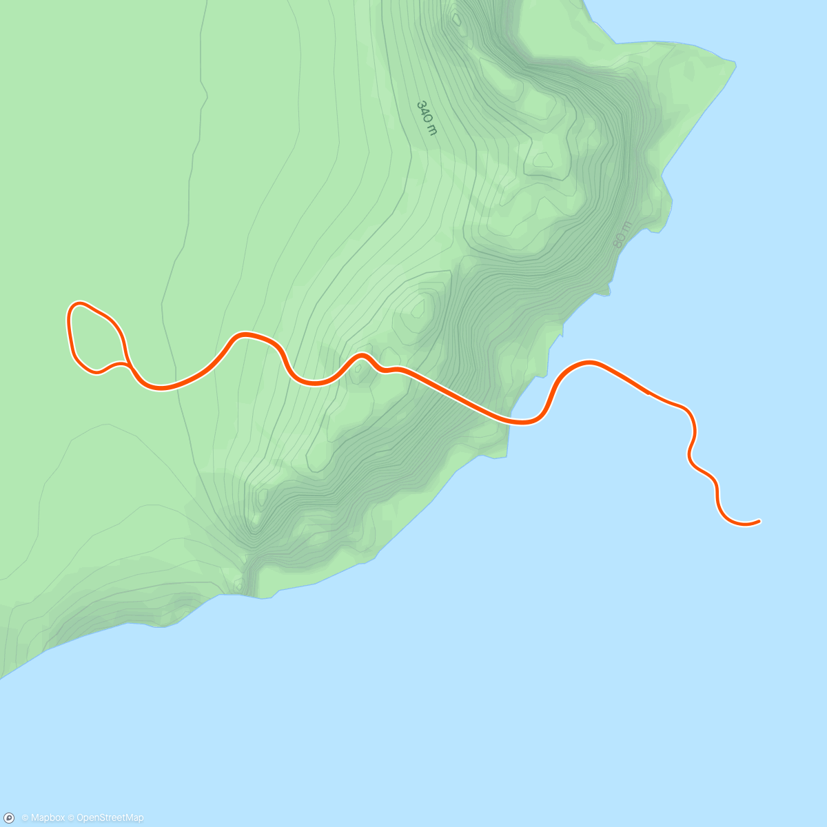 Mapa da atividade, Zwift - Pacer Group Ride: Tempus Fugit in Watopia with Coco