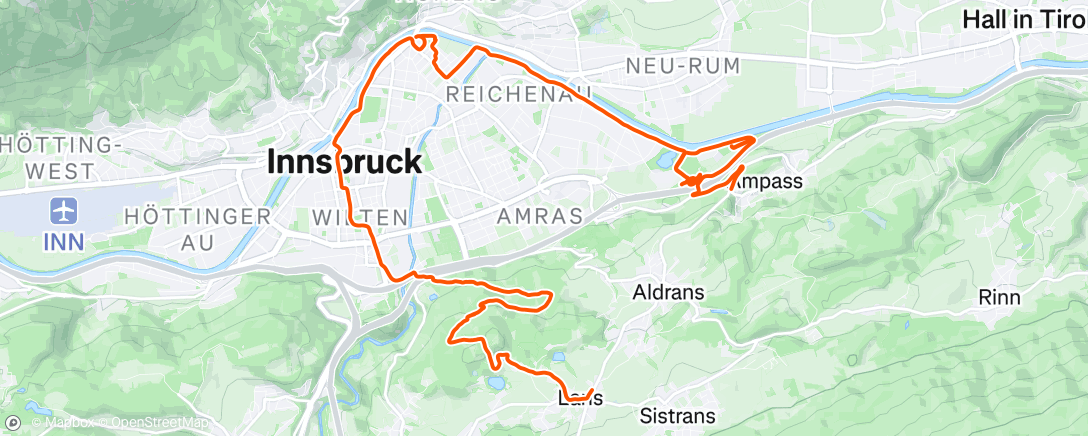 Map of the activity, Afternoon Ride