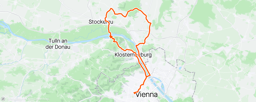 Map of the activity, First ride with new bike