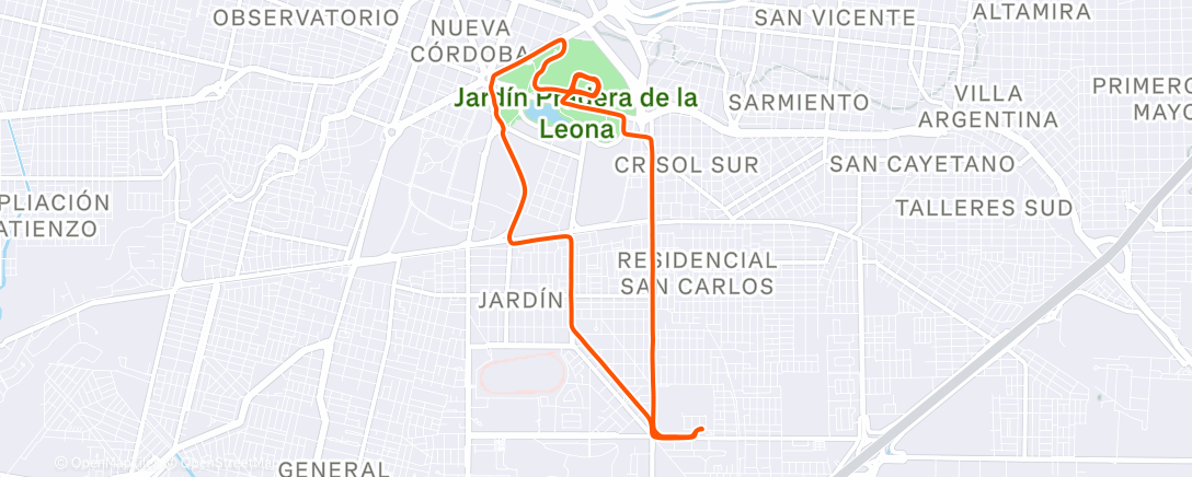 Карта физической активности (Reciclando Lactato)