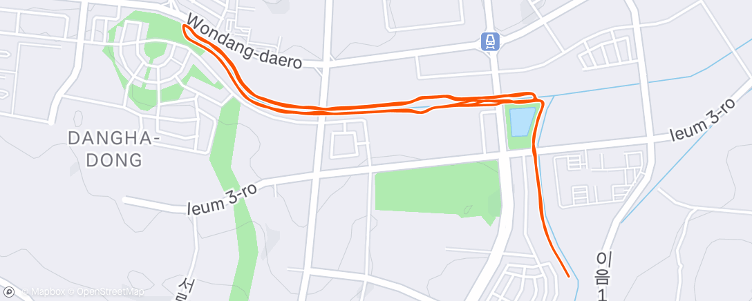 Map of the activity, 10km 계양천 SpeedGoat6