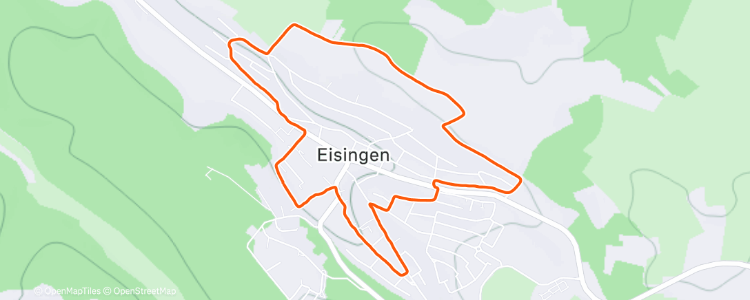 Map of the activity, Morning Hike