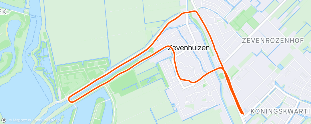 Map of the activity, WER (Weth Evening Run)