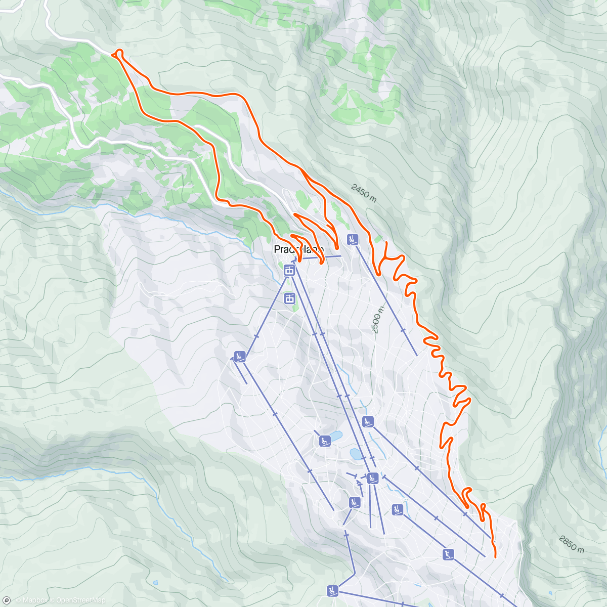 Map of the activity, Sierra Nevada 4