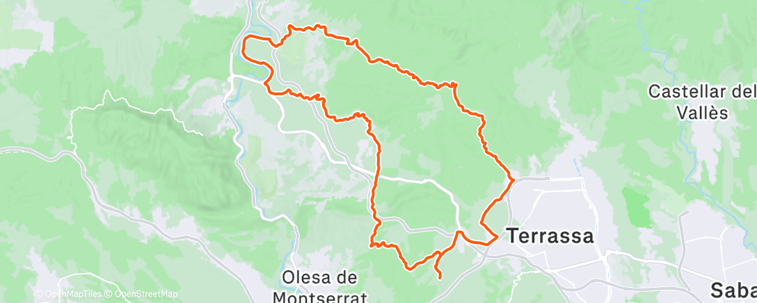 Map of the activity, Ciclismo
