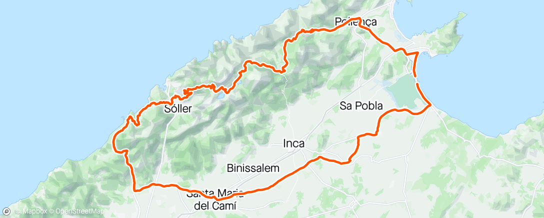 Map of the activity, Visiting special places and human beings on one of my favorite laps on Mallorca