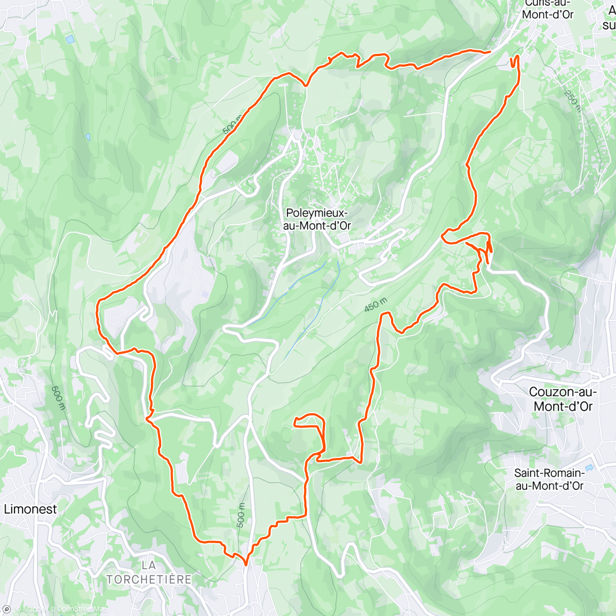 Map of the activity, Randonnée le matin