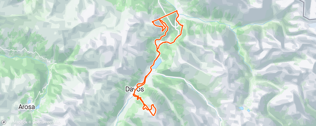 Map of the activity, Enduro Team Davos day 3
