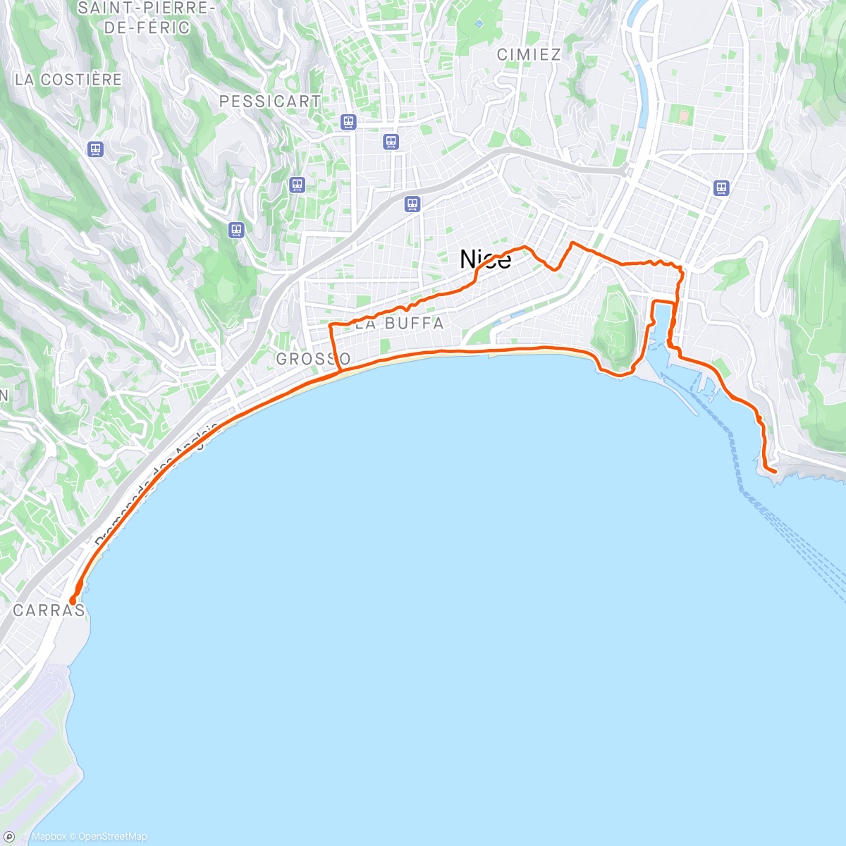 Map of the activity, Morning Walk + Sightseeing