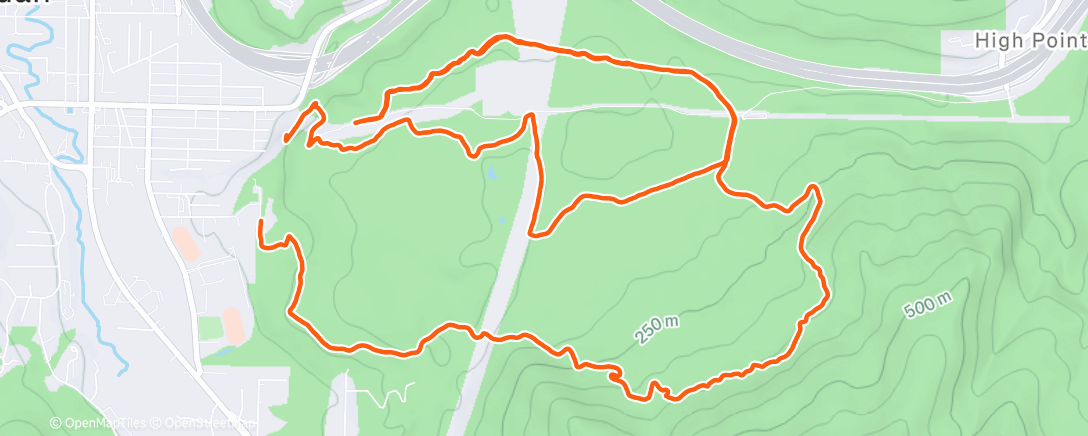 Map of the activity, Social tiger run