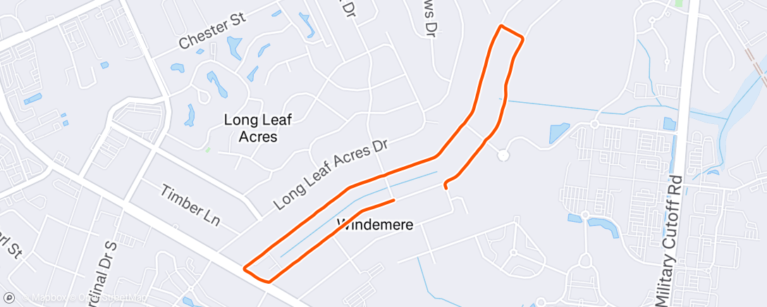 Map of the activity, Morning Run