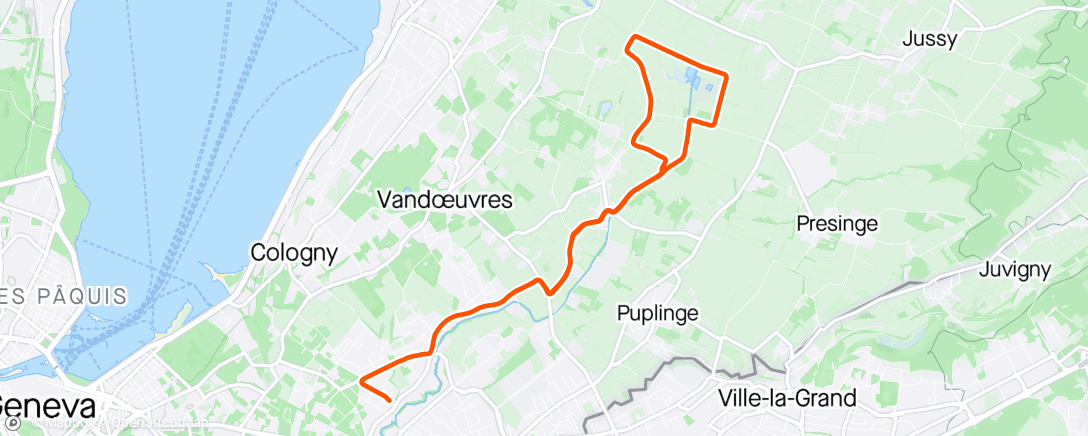 Map of the activity, 15’ allure marathon