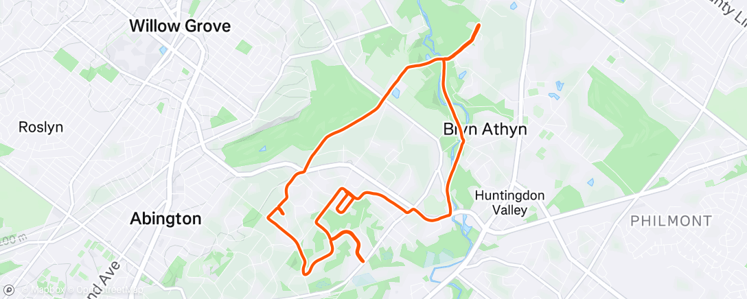 Map of the activity, Morning Run
