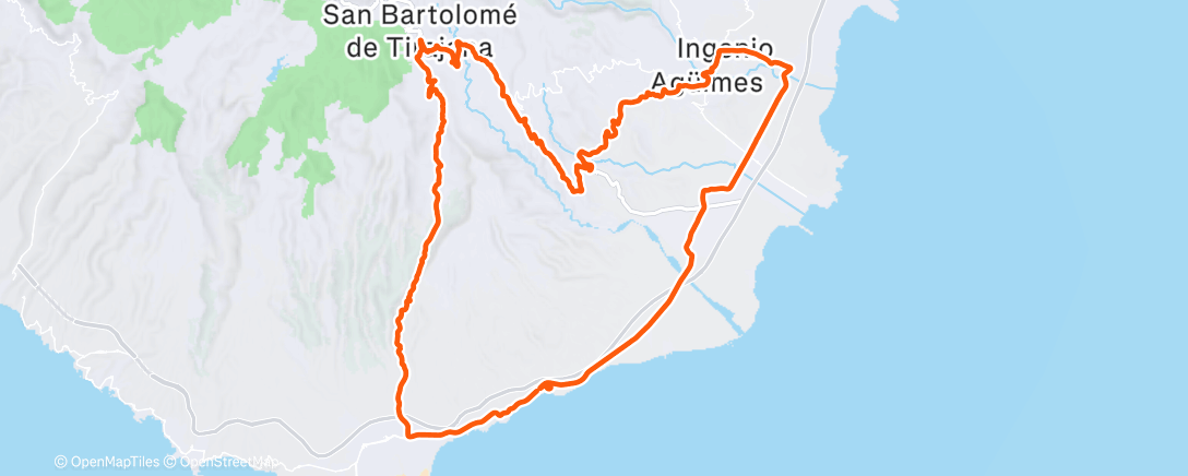 Map of the activity, Fataga- Santa Lucia w. Nanna & Claus