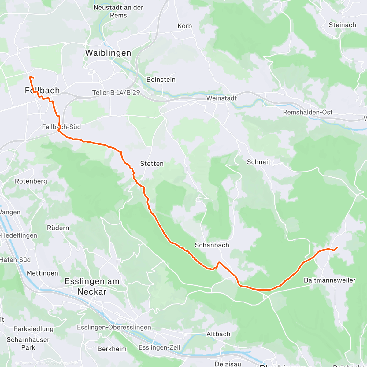 Map of the activity, Heimweg