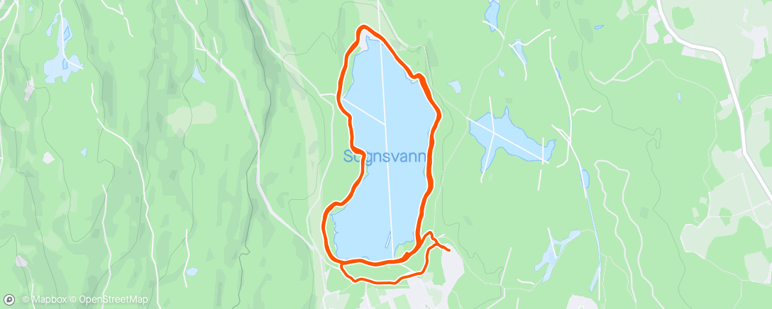 Map of the activity, Sognsvann solo🤝