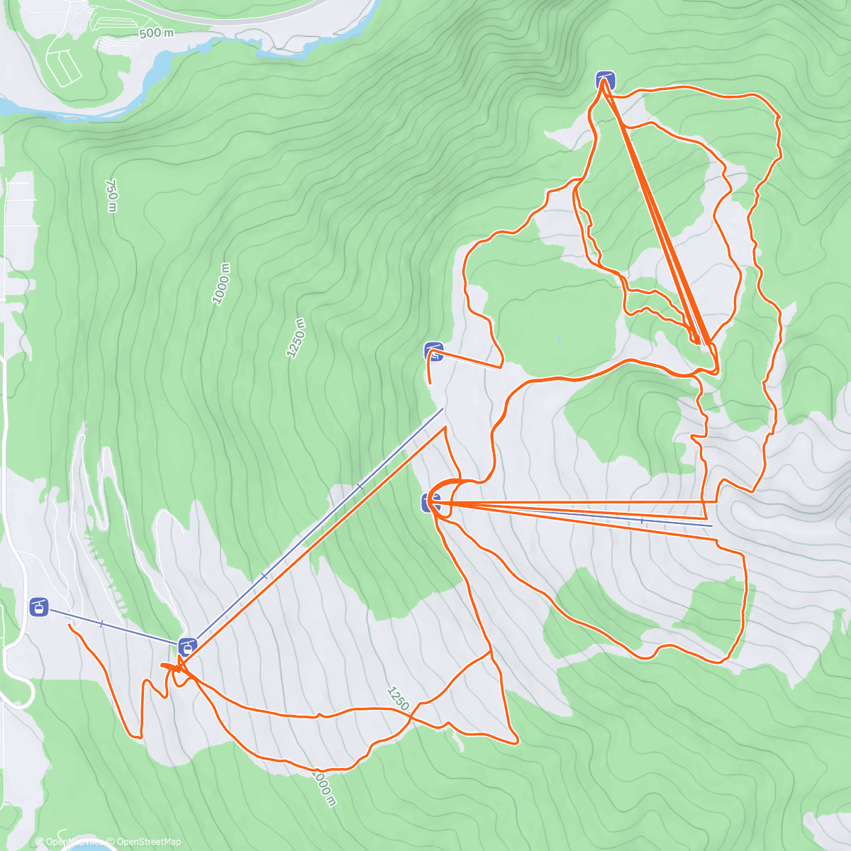 Map of the activity, Morning Alpine Ski