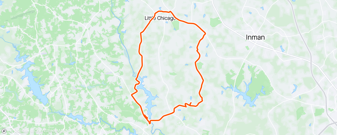 Map of the activity, Afternoon loop w/ DJ