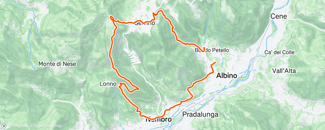 Map of the activity, Morning Trail Run