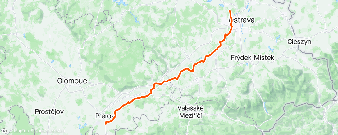 Map of the activity, GR 🌬️🌬️🌬️do Přerova
