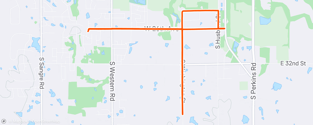 Map of the activity, Night Ride