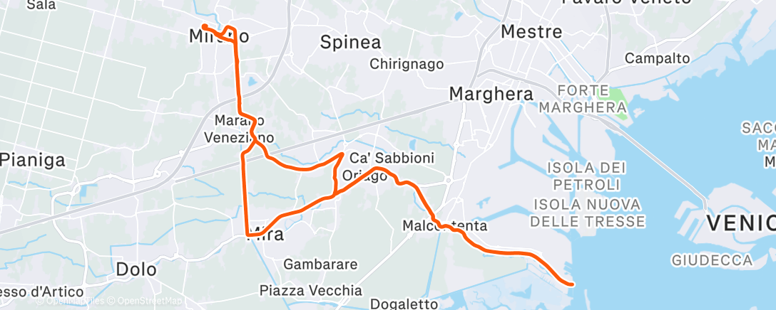 Map of the activity, Afternoon Ride