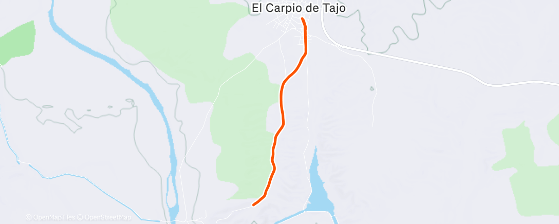 Map of the activity, Caminata de tarde